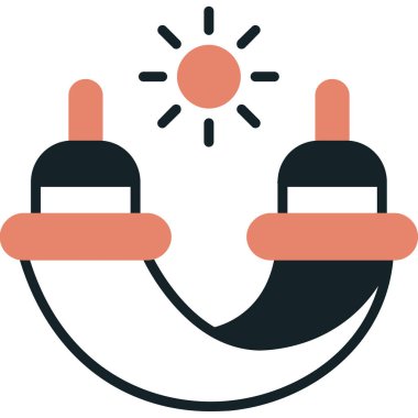 Güneş. Web simgesi basit illüstrasyon