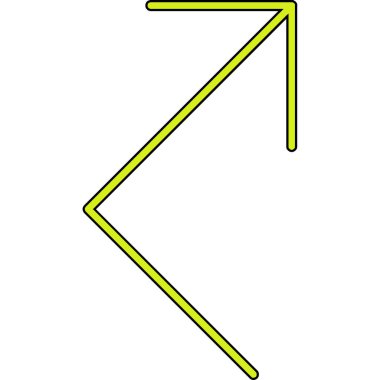 ok simgesi vektör illüstrasyonu.