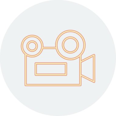 video kamera vektör simgesi modern basit tasarım illüstrasyonu