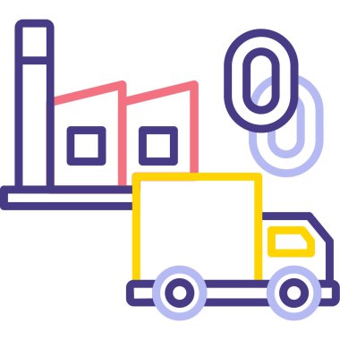 Fabrika. Web simgesi basit tasarım