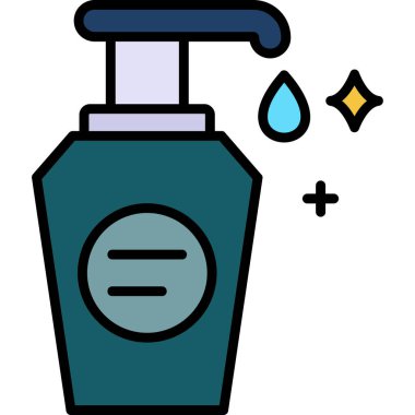 Jel şişesi. Basit resimleme