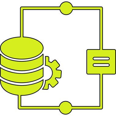 veri merkezi simgesi, vektör illüstrasyonu basit tasarım