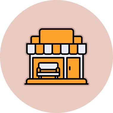 dükkan simgesi vektör illüstrasyonu