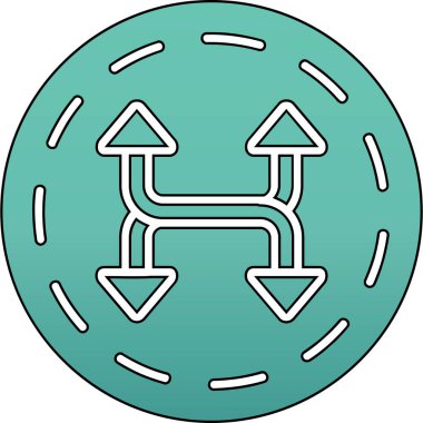 Moda tarzında izole edilmiş yol simgesi