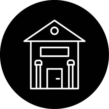 Modern yapı simgesinin vektör illüstrasyonu