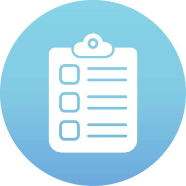 Kontrol listesi. Web simgesi basit illüstrasyon