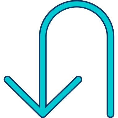 ok yönü sağ simgesi - taslak biçimi