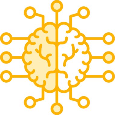 Beyin ikonu. vektör illüstrasyonu