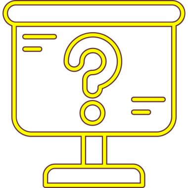 Bilgisayar ekranı. simge illüstrasyonu