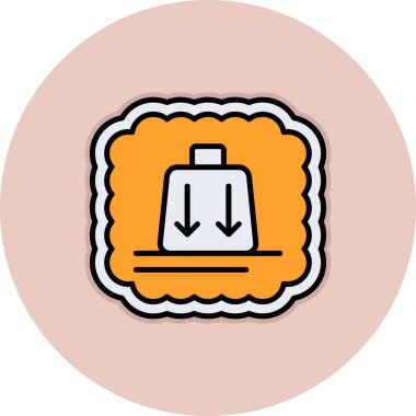 Çanta simgesinin vektör illüstrasyonu