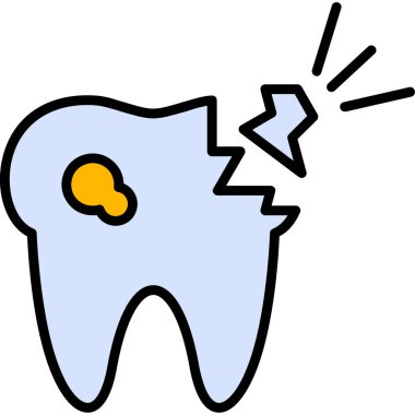 Karikatür diş karakter vektör Illustration