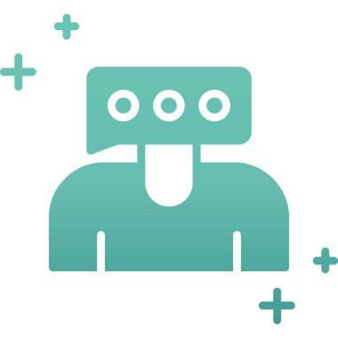 Mavi robot simgesi beyaz arkaplanda izole edildi. vektör illüstrasyonu