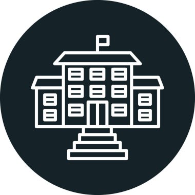 Bina. Web simgesi basit tasarım