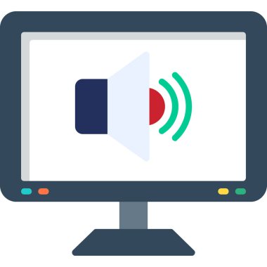 ses simgesi vektör illüstrasyonu