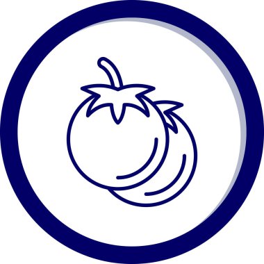 Eşsiz Domates Vektör Satır Simgesi