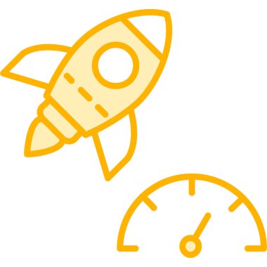 roket simgesi, vektör illüstrasyonu