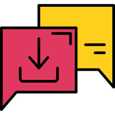 ileti simgesi, vektör illüstrasyonu