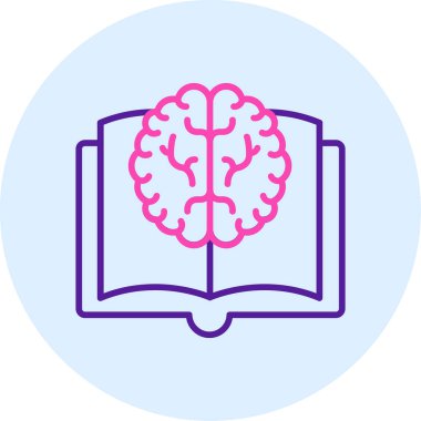 Beyin. Web simgesi basit illüstrasyon