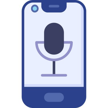 podcast mikrofon vektör tasarımı