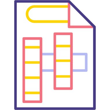 Belge. Web simgesi basit illüstrasyon