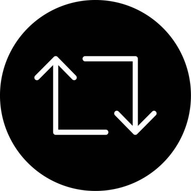 Modern ve modern bir simgenin vektör çizimi