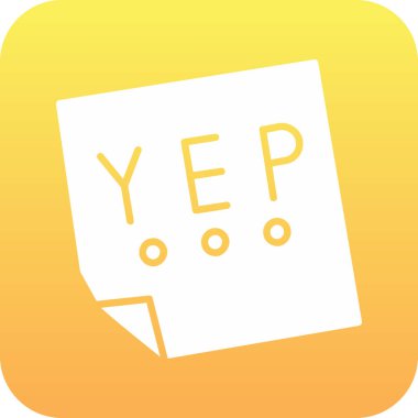 evet web simgesi, basit illüstrasyon