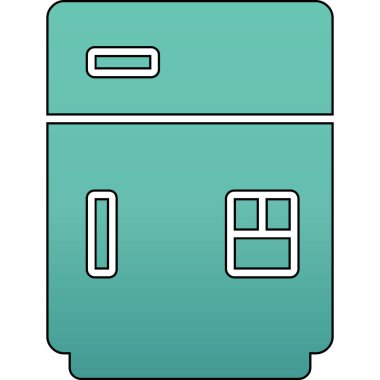 Buzdolabının illüstrasyonunun basit vektör simgesi