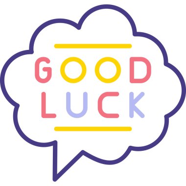 Şans ve iyi şanslar. İyi şanslar vektör çizimi.