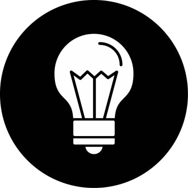 ampul simgesi vektör illüstrasyonu