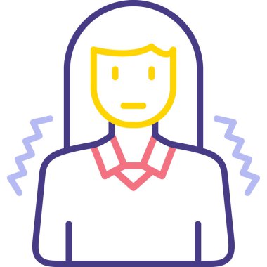 kadın avatar vektör simgesi