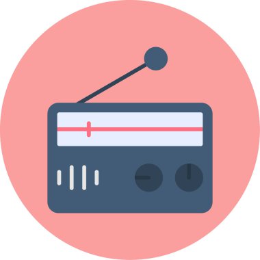 radyo vektör simgesi modern basit illüstrasyon