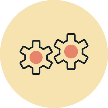 Dişliler. Web simgesi basit illüstrasyon