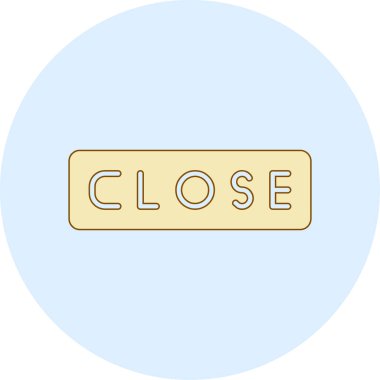 Modern basit kapalı kapı eksikliğinin vektör çizimi