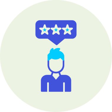 Müşteri derecelendirme düz ikon vektör çizimi