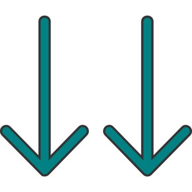 Sol ok vektör simgesi. biçim düz simge sembolü, mavi ve cyan arkaplan, beyaz arkaplan.