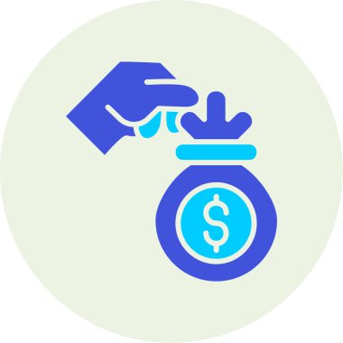 Dolar işareti vektör simgesi. resimleme