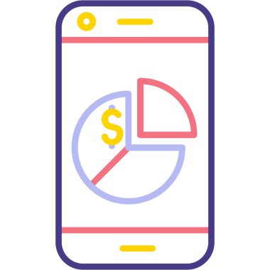 Akıllı telefon simgesinin vektör illüstrasyonu