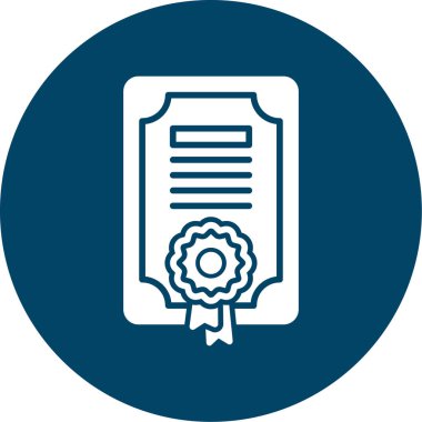 Sertifika. Web simgesi basit tasarım