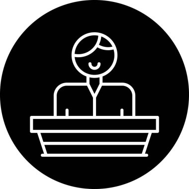 iş adamı simgesi, vektör illüstrasyonu