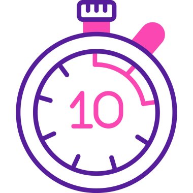 Stopwatch web simgesi basit vektör illüstrasyonu