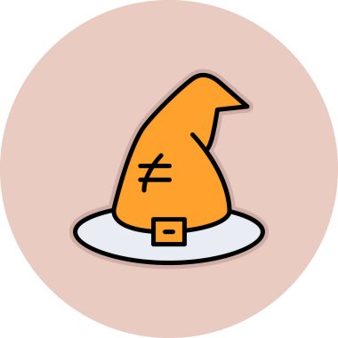 Şirin bir cadılar bayramı simgesinin vektör çizimi