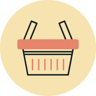 Sepet Simgesi vektör illüstrasyonu