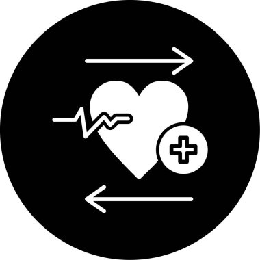 Kalp ikonu vektör illüstrasyonu