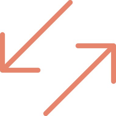 Düz biçimli ok yönü simgesi