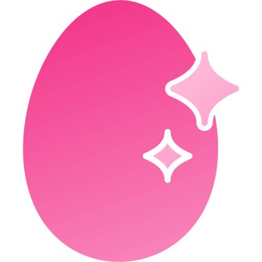 Paskalya yumurtası ikonu. Web için yumurta vektör simgelerinin düz çizimi