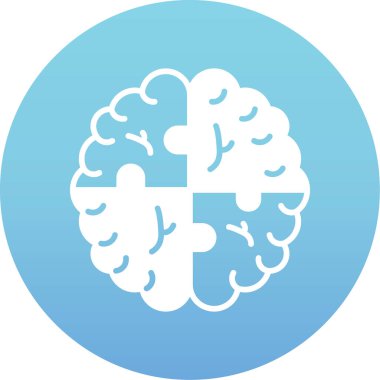 Beyin. Web simgesi basit illüstrasyon