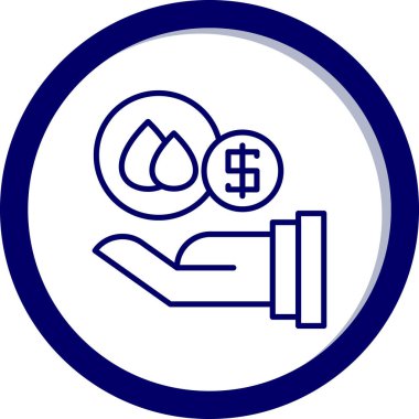 Dolar olarak para. vektör illüstrasyonu