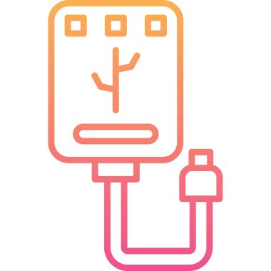 Fişi modern simge, vektör illüstrasyonu