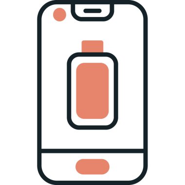 Cep Telefonu Vektör Satırı Simgesi Tasarımı