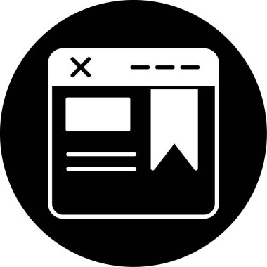 tarayıcı simgesi vektör illüstrasyonu